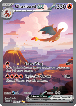 Charizard ex from 151 Charizard ex Pokemon card