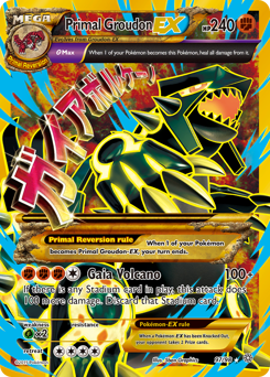 Primal Groudon-EX from Ancient Origins Primal Groudon-EX Pokemon card