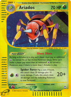Ariados from Aquapolis Ariados Pokemon card