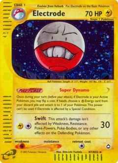 Electrode from Aquapolis Electrode Pokemon card