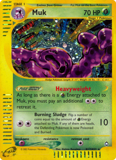 Muk from Aquapolis Muk Pokemon card
