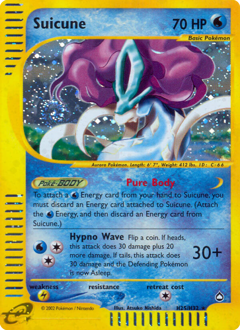 Suicune from Aquapolis Suicune Pokemon card