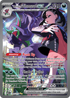 Marnie's Grimmsnarl ex from Ascended Heroes Marnie's Grimmsnarl ex Pokemon card