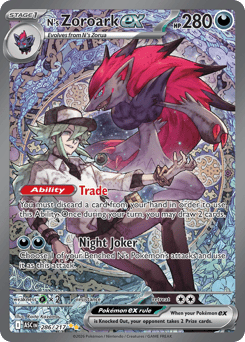 N's Zoroark ex Pokemon card