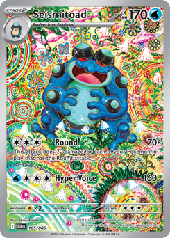 Seismitoad from Black Bolt Seismitoad Pokemon card