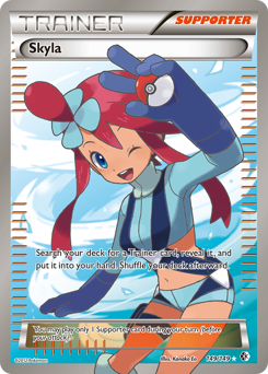 Skyla from Boundaries Crossed Skyla Pokemon card