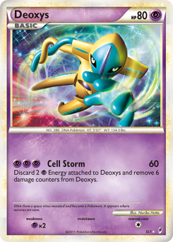 Deoxys from Call of Legends Deoxys Pokemon card