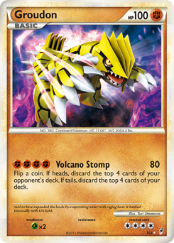 Groudon from Call of Legends Groudon Pokemon card