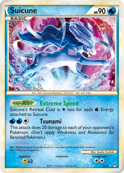 Suicune from Call of Legends Suicune Pokemon card