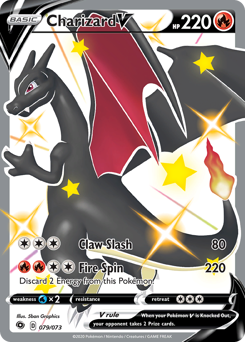 Charizard V from Champion's Path Charizard V Pokemon card