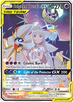 Solgaleo & Lunala-GX Pokemon card