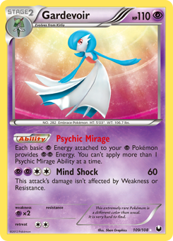 Gardevoir from Dark Explorers Gardevoir Pokemon card
