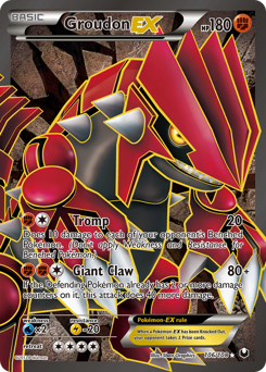 Groudon-EX from Dark Explorers Groudon-EX Pokemon card
