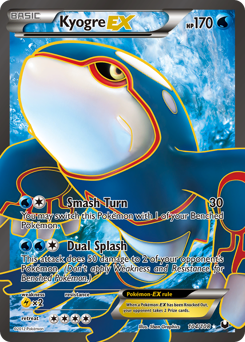 Kyogre-EX from Dark Explorers Kyogre-EX Pokemon card