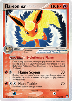 Flareon ex Pokemon card