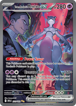 Team Rocket's Mewtwo ex from Destined Rivals