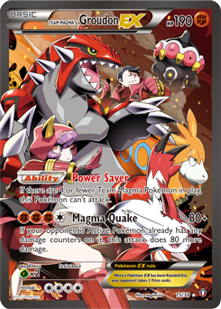 Team Magma's Groudon-EX from Double Crisis Team Magma's Groudon-EX Pokemon card