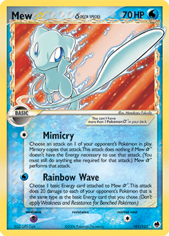 Mew ★ δ Pokemon card