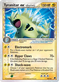 Tyranitar ex δ Pokemon card