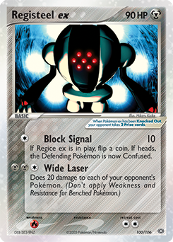 Registeel ex from Emerald Registeel ex Pokemon card
