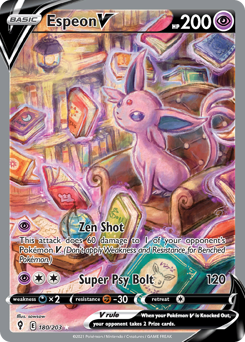 Espeon V from Evolving Skies Espeon V Pokemon card