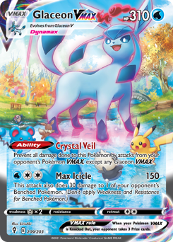 Glaceon VMAX from Evolving Skies Glaceon VMAX Pokemon card