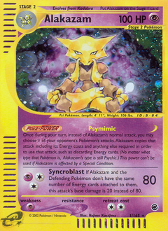 Alakazam from Expedition Base Set Alakazam Pokemon card