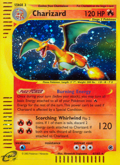 Charizard from Expedition Base Set Charizard Pokemon card