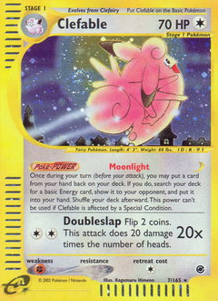 Clefable from Expedition Base Set Clefable Pokemon card