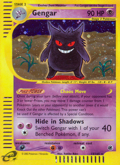 Gengar from Expedition Base Set Gengar Pokemon card