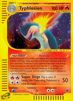 Typhlosion from Expedition Base Set Typhlosion Pokemon card