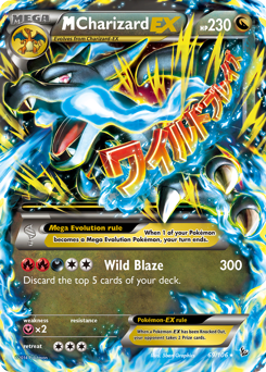 M Charizard-EX from Flashfire M Charizard-EX Pokemon card