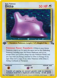 Ditto from Fossil Ditto Pokemon card