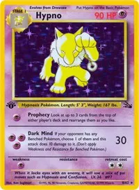 Hypno Pokemon card