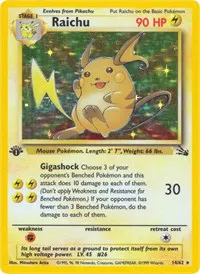 Raichu Pokemon card