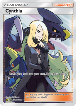 Cynthia from Hidden Fates Shiny Vault Cynthia Pokemon card