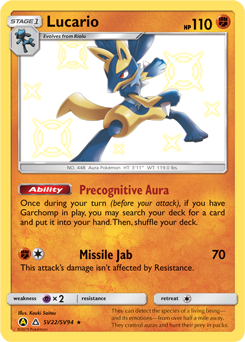 Lucario from Hidden Fates Shiny Vault