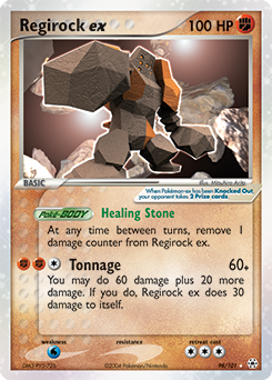Regirock ex Pokemon card