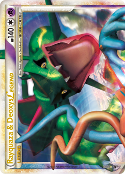 Rayquaza & Deoxys LEGEND from HS—Undaunted Rayquaza & Deoxys LEGEND Pokemon card
