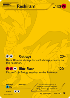 Reshiram Pokemon card