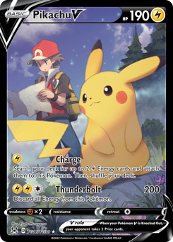 Pikachu V from Lost Origin Trainer Gallery