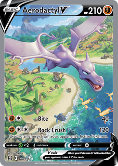 Aerodactyl V from Lost Origin Aerodactyl V Pokemon card
