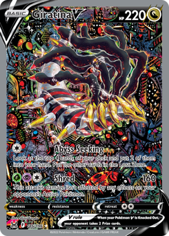 Giratina V from Lost Origin Giratina V Pokemon card