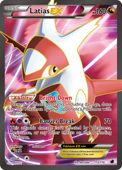 Latias-EX from Plasma Freeze Latias-EX Pokemon card