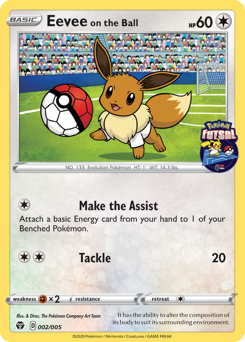 Eevee on the Ball from Pokémon Futsal Collection