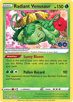 Radiant Venusaur from Pokémon GO