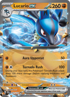 Lucario ex from Prismatic Evolutions