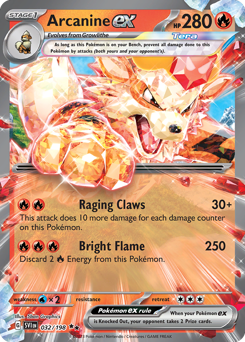 Arcanine ex from Scarlet & Violet