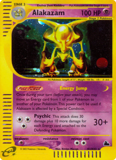 Alakazam from Skyridge Alakazam Pokemon card