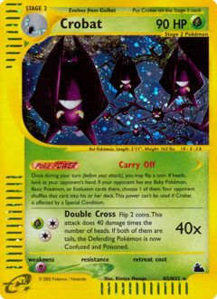 Crobat from Skyridge Crobat Pokemon card